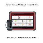 Battery Replacement for LAUNCH X431 Torque III Pro Heavy Duty